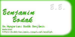 benjamin bodak business card